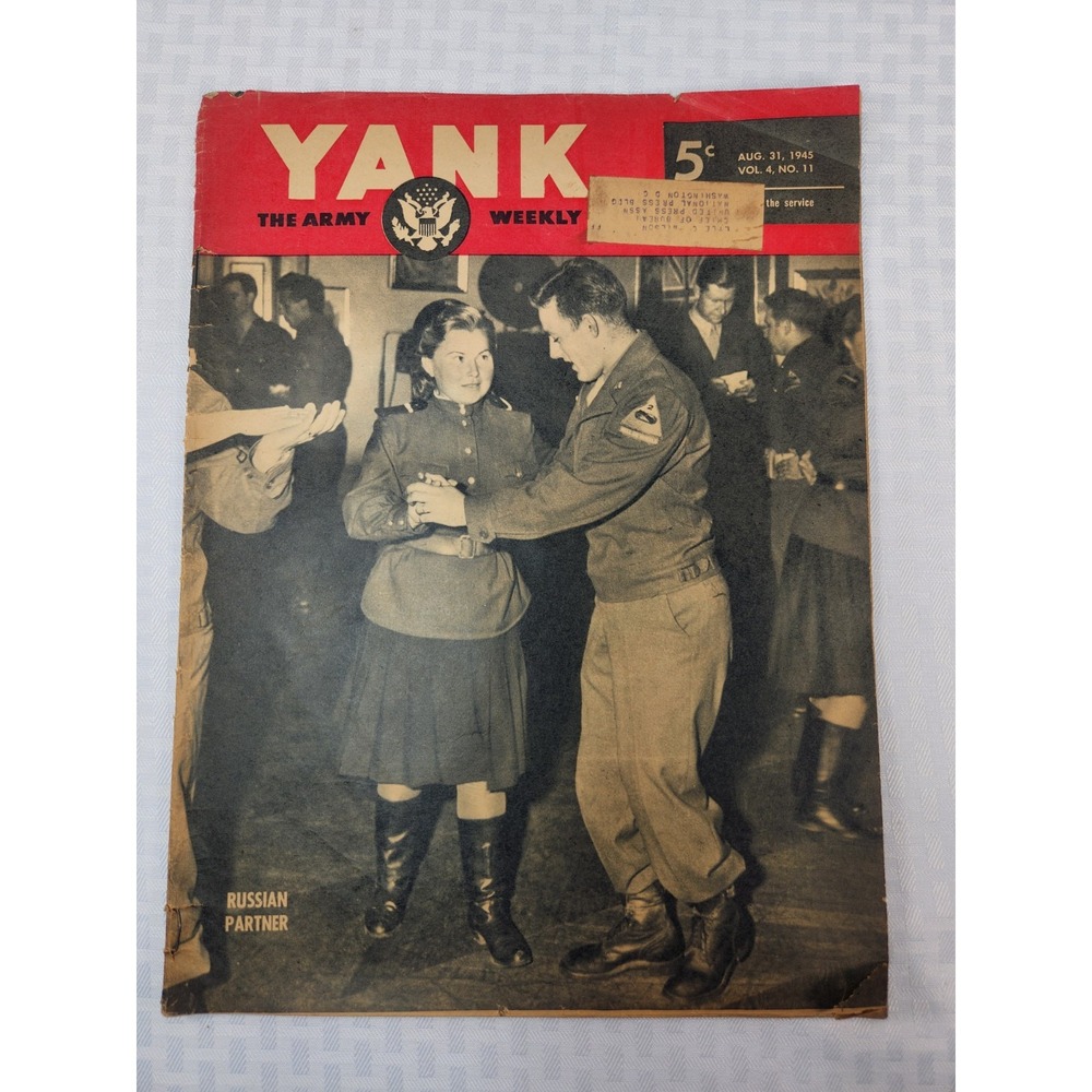 YANK The Army Weekly Magazine, August 31, 1945 Vol 4 #11 Lyle Wilson Mail Label